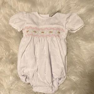 Infant smocked bubble